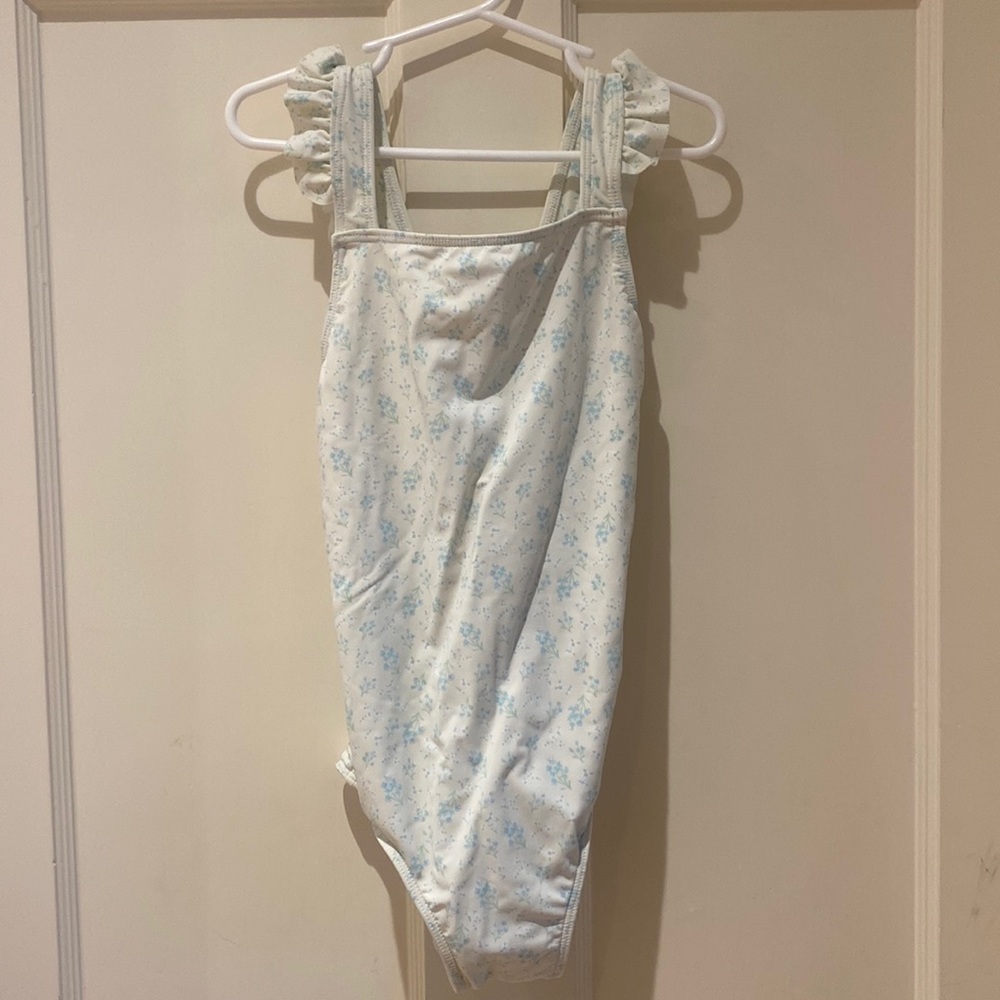 Minnow girls creme floral swimsuit